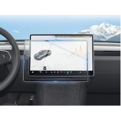 RUIYA Tesla Model 3 2024 2025 ekrāna aizsargplēve, 9H rūdīta stikla aizsargplēve Tesla Model 3 2024 2025 navigācijas sistēmai, Tesla Model 3 piederumi (15,4 collas)