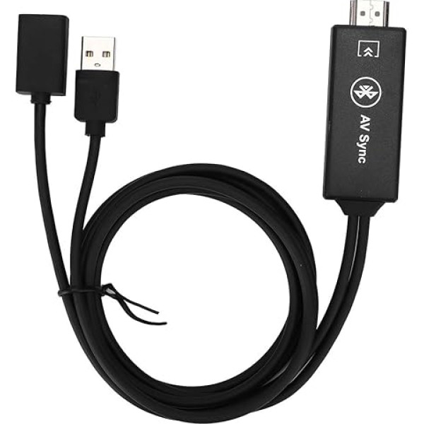 Tonysa Mobilā tālruņa un TV kabelis 1080P USB/Type-C uz HDMI adapteris Tālruņa ekrāna spoguļattēls uz TV/projektora/adaptera kabelis Ekrāna spoguļtīkla kabelis tālrunim ar Bluetooth