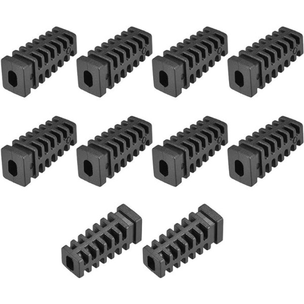 avotu karte Zugentlastungsgamaschen, 25,3 mm, PVC, 3,4 mm x 5,8 mm Innendurchmesser, Schwarz, 10 Stück