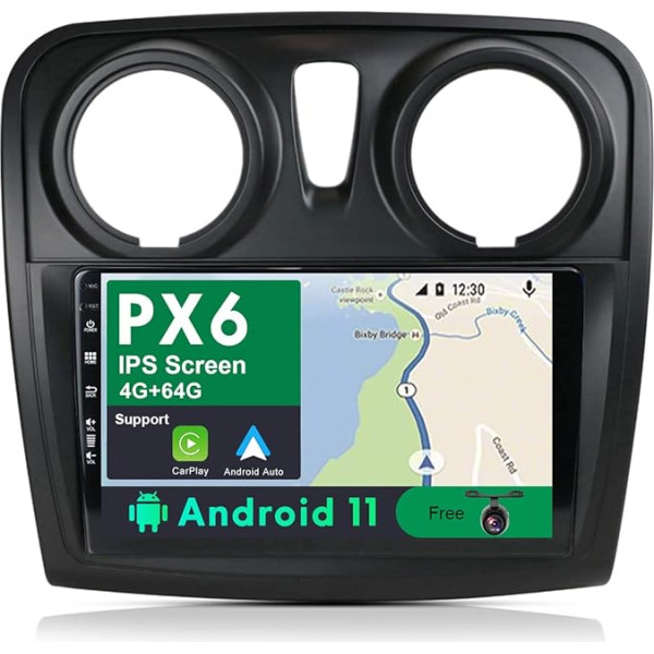 JOYX PX6 Android 11 autoradio piemērots Dacia - Sandero (2014-2017) - [4G + 64G] - Kamera Canbus Free - IPS 9