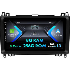 Android 12 automobiļa radio Mercedes Benz W639/Vito/Viano/W906/Sprinter/W169/W245 GPS | Bezmaksas kamera | 9 collas | 8G+256G | Atbalsta DAB/WiFi/BT5.0/USB/MirrorLink/SWC/FM/360 kamera