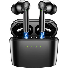 Bluetooth austiņas, bezvadu Bluetooth 5.3 In-Ear austiņas ar 4 ENC mikrofoniem, 42 stundu atskaņošanas laiks, USB-C uzlādes korpuss, bezvadu austiņas ar trokšņu slāpēšanu, IPX7 sporta austiņas,