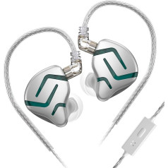 KZ ZES austiņas ar kabeli, In-Ear austiņu kabelis un HD mikrofons, 12 mm dinamiskais draiveris, bagātīgi basi, 3,5 mm ligzda austiņas MP3, klēpjdatoram, planšetdatoram, mobilajam tālrunim