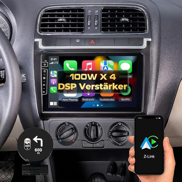 DYNAVIN Automobiļu radio navigācijas sistēma 1 collas oriģināliekārtas radio ar Bluetooth, DAB+ gatavs, saderīgs ar Carplay un Android Car