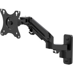 Monoprice Workstream Collection 2-Segment Fully Articulated Gas Spring Wall Mount for Monitors up to 27 Inches, Adjustable Corner Friendly