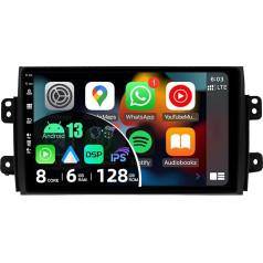 BXLIYER |6G+128G | 8-Core| Android 13 Autoradio für Suzuki SX4 (2006-2013) - Kabellos CarPlay/Android Auto/DSP - LED Kamera & MIC - IPS 9 Zoll 2 Din - DAB Lenkradsteuerung Fast-Boot 360-Camera WiFi