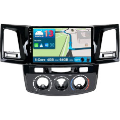 BXLIYER Android 13 IPS Autoradio für Toyota Fortuner Hilux Revo Vigo (2004-2014) - 4G+64G - Eingebaut DSP/Carplay/Android Auto - Kamera + MIC - 9 Zoll 2 Din - Lenkradsteuerung DAB 360-CAM Fast-Boot