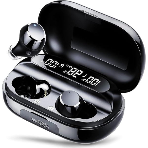 LNBEI S20 Wireless Earbuds-Ipx7 Wasserdichte Bluetooth-Kopfhörer, Hi-Fi-Stereo-Sport-Kopfhörer, LCD-Digitalanzeige, kabellose Sport-Ohrhörer, geeignet für Training, Pendeln