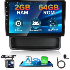 Hikity 9 Zoll Android 13 Autoradio mit Renault Traffic 2010-2014, 8-Core 4G+64G, Wireless Apple CarPlay und Android Auto, Touchscreen DSP 32EQ RDS Rückfahrkamera