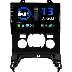 SXAUTO - Iebūvēts DAB - Android 12 IPS autoradio Peugeot 3008 (2013-2018) - Iebūvēts Carplay/Android Car - LED kamera + Mic - 4G + 64G - 360-CAM stūres vadības stūres vadība Fast Boot WiFi DSP - 2 DIN 9