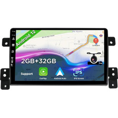 BXLIYER 9 collu Android 12 auto radio priekš Suzuki Grand Vitara (2005-2015) - atpakaļgaitas kamera - 2G + 32G - 2 DIN - DAB stūres vadības pults WiFi Carplay Android auto DSP Split Screen 4G Bluetooth