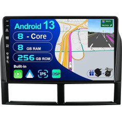 BXLIYER -[8G+256G, 8-core] - Android 12 IPS auto radio Jeep Grand Cherokee WJ (1998-2004) - Wireless CarPlay/Android Car - LED kamera un mikrofons - 9 collu 2 DIN - DAB stūres vadības stūres rats Fast Boot