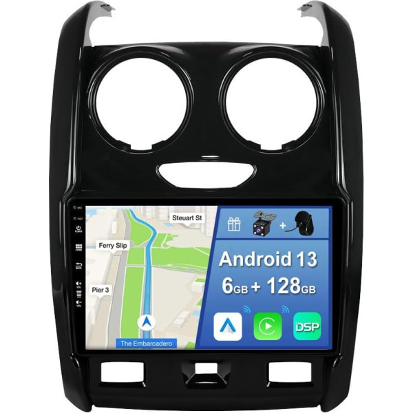 YUNTX [6GB+128GB] Android 13 Autoradio für Renault Duster (2015-2017)-[Integriertes CarPlay/Android Auto/DSP/GPS]-9