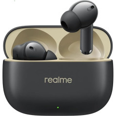 realme Buds T300 Bezvadu 30 dB aktīvā trokšņu slāpēšana Bluetooth 5.3 TWS austiņas 40 stundu akumulatora darbības laiks Ūdensnecaurlaidīgs akumulatora nodalījums (T300, melns)