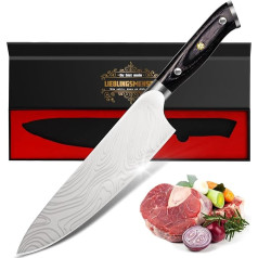 Küchenmesser Scharf Männer Geschenke - 34cm Kochmesser Profi Messer, Küchen Fleischmesser Extrem Scharf, Deutschem Edelstahl Ergonomischer, Chef Knife Chefmesser Hackmesser Geburtstagsgeschenk