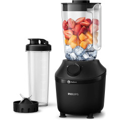 Philips HR2041/41 Standmixer (450 Вт, ProBlend-Technologie, 1,9 л Kunststoffbehälter, inkl. Trinkflasche) schwarz