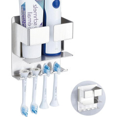YYBO Держатель Зубной Щетки Настенный, Электрический Держатель Зубной Щетки Без Сверления Замена Зубной Щетки Держатель Нержавеющей Стали 