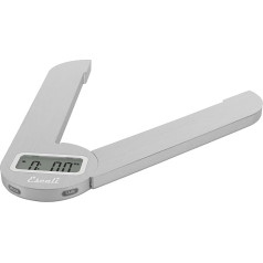 Escali F115 Savu Space-Saving Digital Kitchen Scales - Virtuves svari - Virtuves birojs - Cepšana - Hobiji - Garšaugu svari - Mājsaimniecības svari - 5 kg - Sudraba - 22,8 x 7 x 1,27 cm