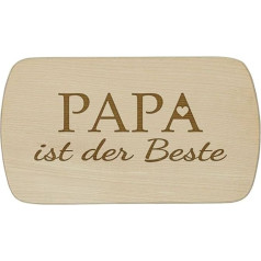 Brokastu tāfele ar gravējumu, Bester Papa, izturīga koka tāfele dažādos dizainos, izgatavota no ilgtspējīga dižskābarža koka, lieliska dāvanu ideja, Papa ist der Beste Motif