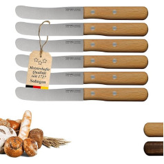 PIKAS SINCE 1727 Solingen Beech Humpback Knife, Set of 6, Sturdy Hollow Pin Rivets, Brokastu nazis, Maizes nazis, Ražots tieši no ražotāja un no pašu ražotnes, Pulēšanas ekstraktors