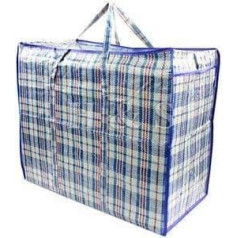 Q4U Laundry Bags with Zipper, Reusable Large Heavy Duty Shopping Bags (100 x 70 x 30 cm, Reusable, 2 x Bags)