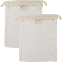 Simple Ecology 2 Pack Organic Cotton Mesh Laundry Bag veļas mazgāšanas mašīnu maisiņš delikatešu, apakšveļas un apģērbu maziem izmēriem