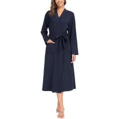 Sopesil Vafeļu halāts Sieviešu peldmēteļi Unisex peldmēteļi Kimono V-veida kakla halāts Spa mājām un viesnīcām S-XXL