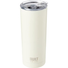 Built, 20oz nerūsējošā tērauda izolēts ceļojumu krūzītis / flakons - balts