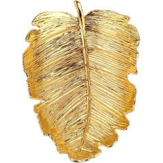 BESPORTBLE Small Leaf Shape Gold Leaf Juvelierizstrādājumu trauks Dekoratīvā plāksne kaklarota Auskari Gredzeni Gredzeni Aproces Organizators Kāzu ballīte