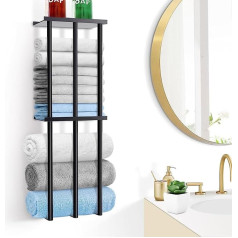 Lechansen Dvieļu turētājs Black Towel Rack Vannas istabas dvieļu turētājs viesu dvieļu turētājs dvieļu turētājs dvieļu pakaramais dvieļiem