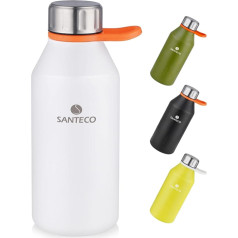 SANTECO nerūsējošā tērauda dzeramā pudele 350 ml, 500 ml - Noplūdes droša termosa pudele bērniem, vakuuma ūdens pudele, bez BPA, piemērota gāzētiem dzērieniem, izolēta pudele sportam, velosipēdam, skolai,