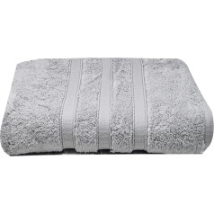 Luksusa vannas dvieļi Zero Twist kokvilnas 600 gsm (90x140 cm) bieza un plīša viesnīcas kvalitāte Liels baseina spa un viesnīcas vannas istabas dvielis | 1 gabals sudrabaini pelēks