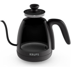 Krups BW9238 Café Control Gooseneck Kettle | Gooseneck Spout | 1 litro talpa | Skaitmeninis ekranas | 8 nustatymai | 30 minučių pašildymo laikas | Matinė juoda