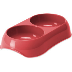 Placek Bowl for animals, plastic : Magic Cat Plastic Double Bowl, red,23*13cm