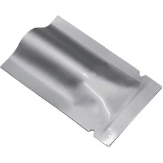 3.94mm Thick Small Pure Mylar Bags Open Top Vacuum Bags Pure Aluminum Foil Food Storage Bags for Samples Heat Sealable Film Flat Packaging (100, 7x10