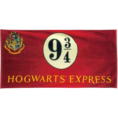 Unbekannt Harry Potter Groovy-9 3/4 Hogvarts Express Vannas dvieļi bordo krāsā 75 x 150 cm