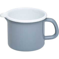 Riess, 0039-065 Sippy Pot 10, Classic Pure Grey, Diametrs 10 cm, Augstums 10 cm, Ietilpība 0,75 litri, 0,324 kg, 16,3 x 11,3 x 10 cm, Emalja, Gaiši pelēks, Piena panna, Indukcija