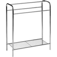 Premier Housewares 1601517 Chrom bodenstehend Handtuch Ständer-Silber, silberfarben, 26x63x78