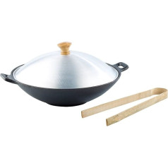 Tornvaldes-Šmīdes Wok indukcija: (Wok Cast Iron Induction, Iron Wok, Dāvanu idejas): čuguna vok komplekts, 30 cm (Wok Cast Iron Induction, Iron Wok, Gift Ideas)