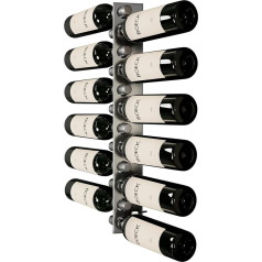 BOECK HANGBAR 012 Vīna statīvs sienas metāla nerūsējošais tērauds 12 pudelēm Vīna pudeļu statīvs Sienas pudeļu turētājs Premium Design Ražots Hamburgā