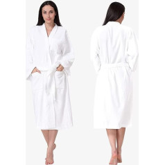 Acanva Men's and Women's Terry Towel Dressing Gown Plush Cotton Spa Kimono Bathrobe