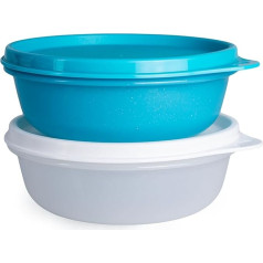 Tupperware 2 ledusskapju komplekts Hit-Parade 300 ml 1x balti spīdumi + 1x zili spīdumi Mazā Hitparade Mini Panorama (ietilpst bioloģiskās sēklas)