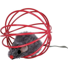 Trixie Rotaļlieta kaķiem - Trixie Assortment Plush Mice in a Wire Ball 6cm