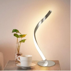 Depuley LED Spiral Table Lamp, 6 W Aluminium Bedside Lamp, Modern Table Lamp, Warm White, 3000 K, Eye Protection Desk Lamp, Night Light for Bedroom, Living Room, Children's Room, Office