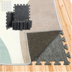 BXI Soundproof Interlocking Carpet Pads, Pack of 10, 27.9 x 27.9 x 1 cm, Puzzle Carpet Padding, Carpet Mat Protects and Adds Padding for Hardwood Floors