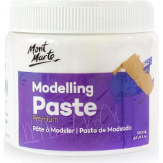 Mont Marte Texture Paste 500ml - balta - rada gludu tekstūru - piemērota akrila un eļļas glezniecībai - modelēšanas pasta audeklam