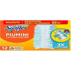 Swiffer Duster, putekļu sūcējs, putekļu sūcējs, 12 segas, aiztur putekļus un netīrumus un sasniedz visgrūtāk aizsniedzamās vietas mājās, līdz 95 % alergēnu mazāk