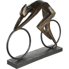 Casablanca Deko Figur Skulptur Racer Fahrrad Fahrer - Statue aus Kunstharz Metall - Dekoration Wohnzimmer Geschenk Geburtstagsgeschenk - Farben: Bronze Schwarz Breite 36 cm