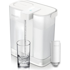 Philips tūlītējais ūdens filtrs - 3 l ietilpība, 1 l/min ātra plūsma, USB-C uzlādējams