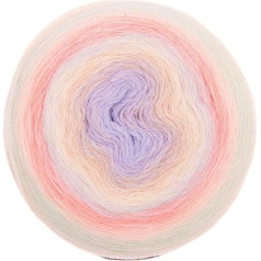 Bobbel Alpaka vilna Gradient Rico Creative Alpaca Degrade Lucky 8 Pastel (1), 200 g Gradient vilnas tamborēšanai vai adīšanai